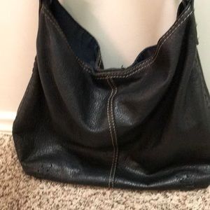 As nearly NWOT Lucky Brand black leather hobo